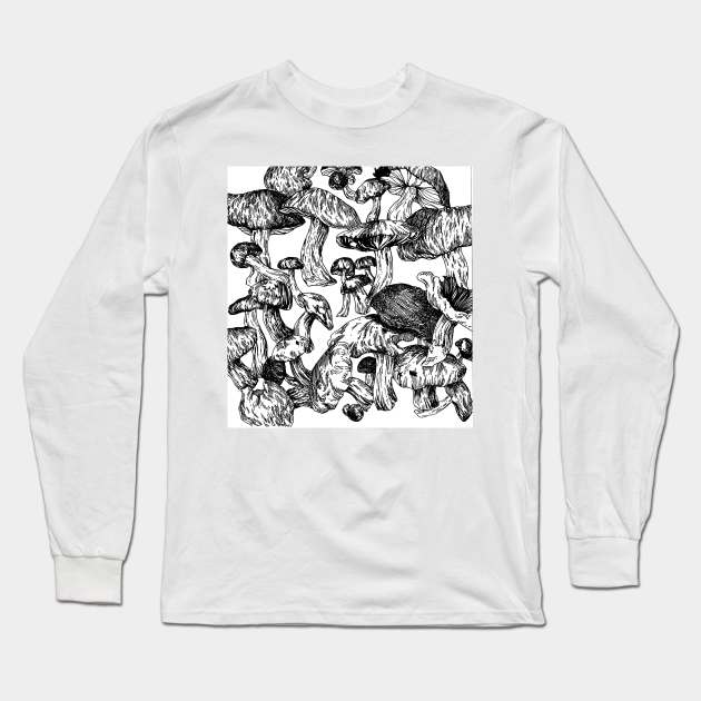 Mushrooms Long Sleeve T-Shirt by ShumsterArt